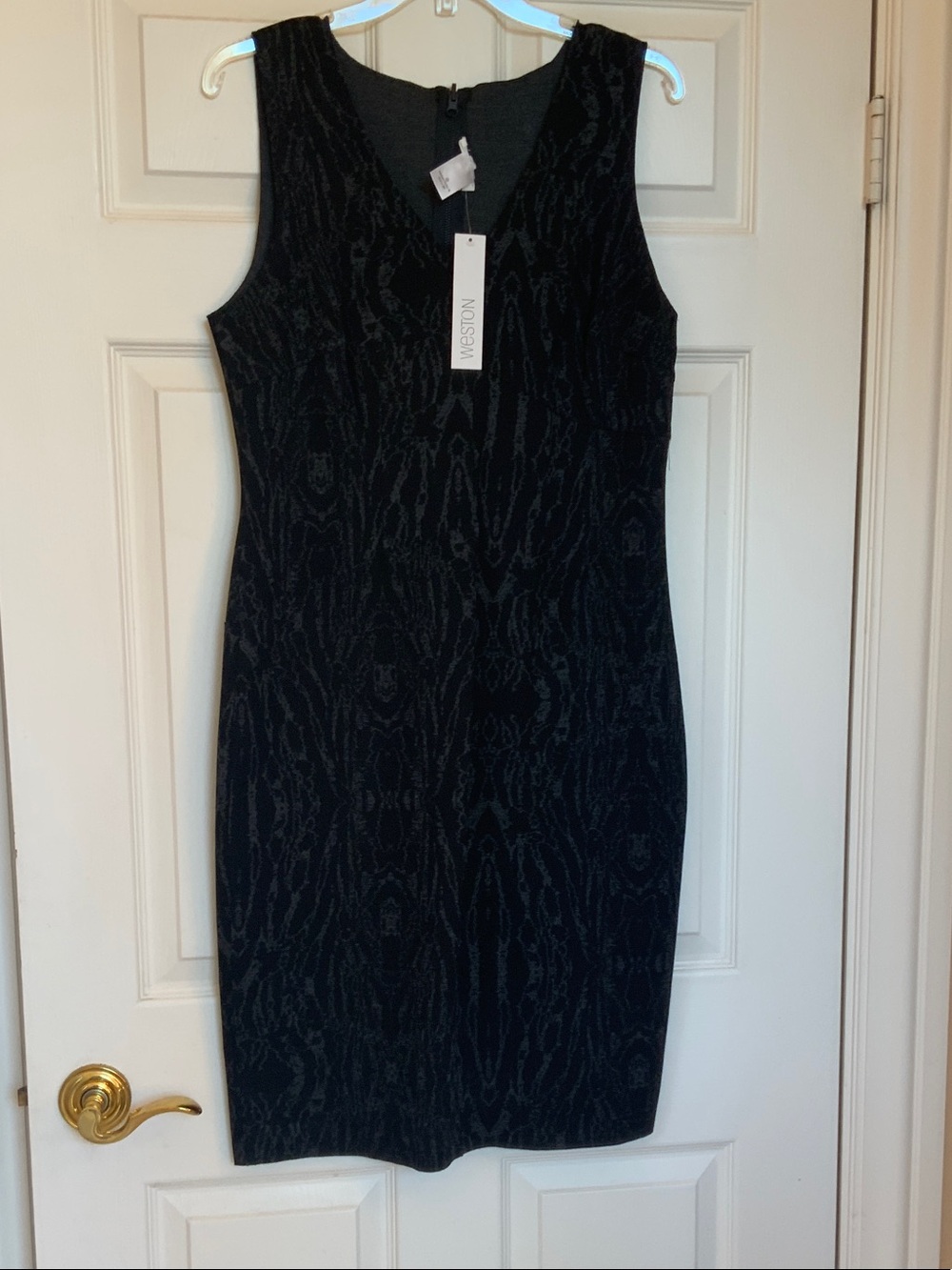 Black Textured Sheath by San Francisco designer Julie Weston
